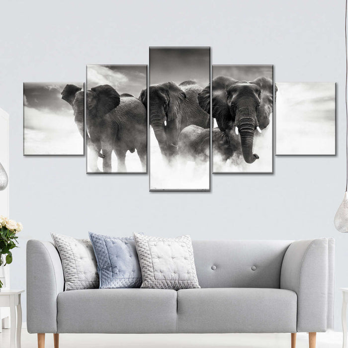 Etosha Park Elephants Wall Art