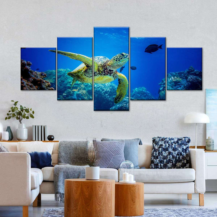 Glowing Turtle Wall Art