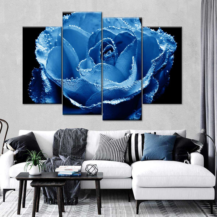 Misty Blue Rose Wall Art