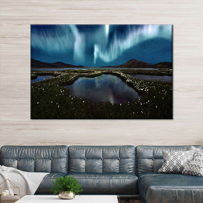 Landmannalaugar Northern Lights Wall Art