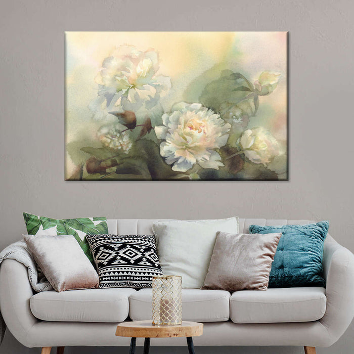 Abstract Bouquet Of Peonies Wall Art