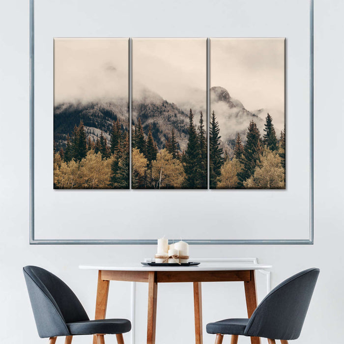 Foggy Banff National Park Wall Art