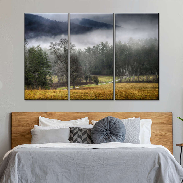 Cades Cove Fields Mist Wall Art