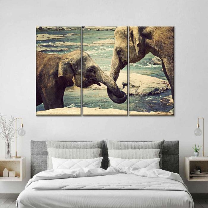 Asian Elephants Wall Art