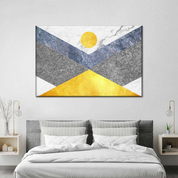 Marble Textured Geometric Wall Art