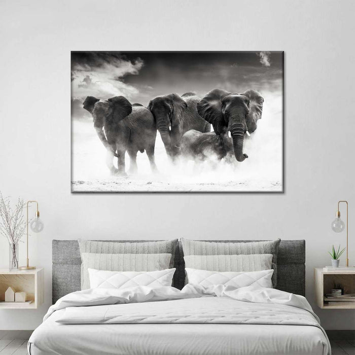 Etosha Park Elephants Wall Art