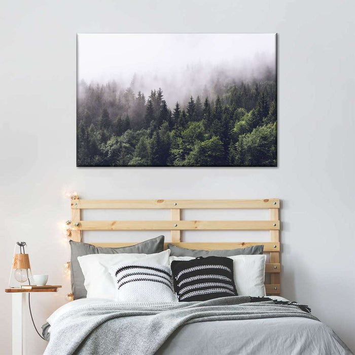 Hazy Pine Forest Wall Art