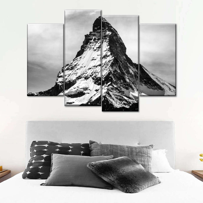 Monochromic Matterhorn Mountain Wall Art