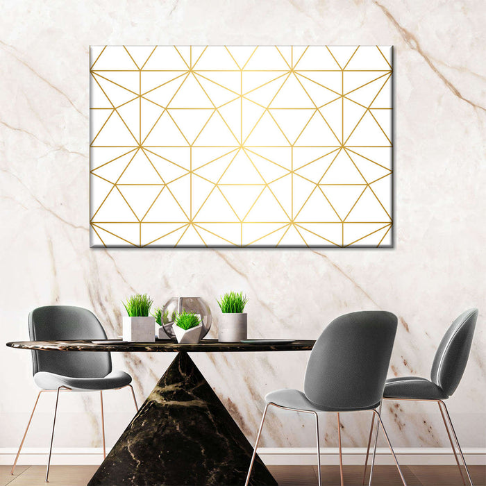 Golden Lattice Wall Art