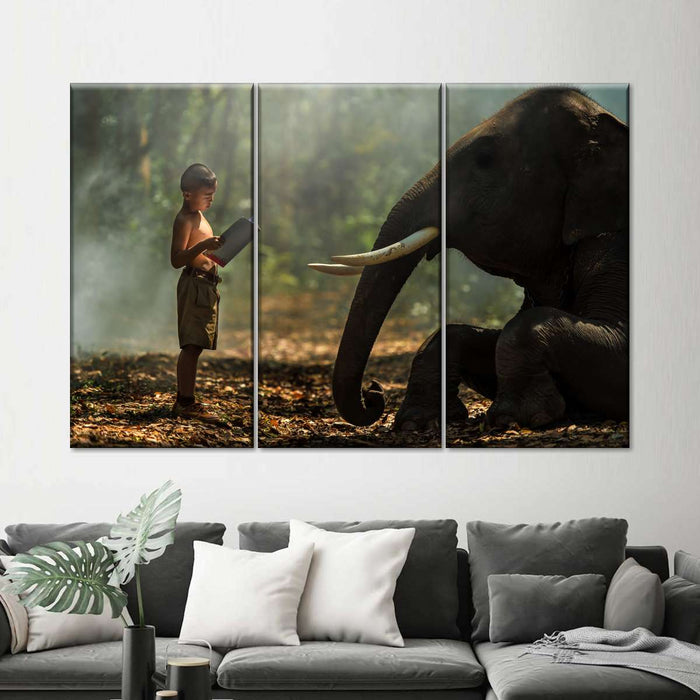 Elephant Bedtime Story Wall Art