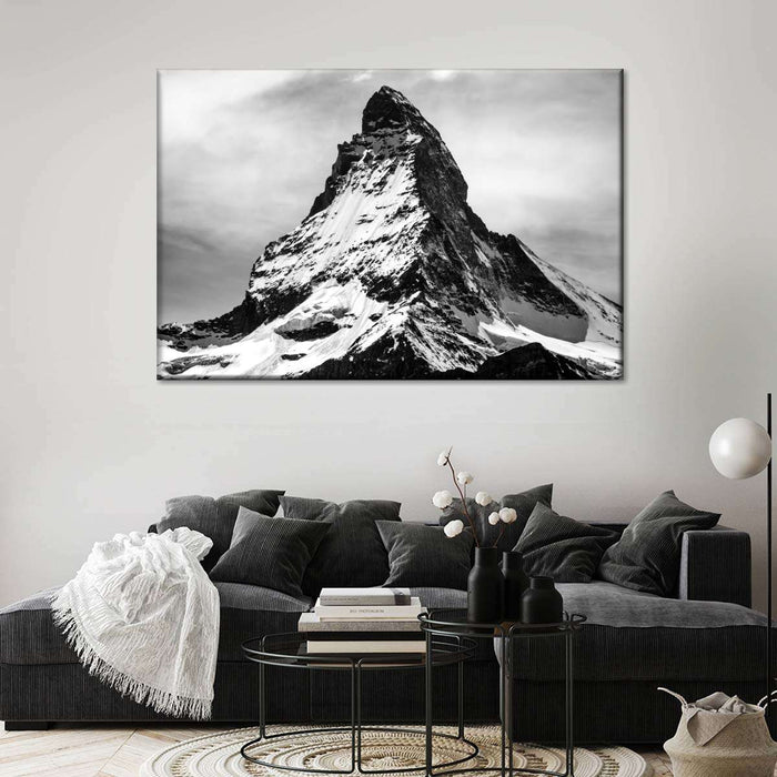 Monochromic Matterhorn Mountain Wall Art