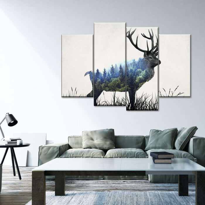 Abstract Forest Buck Wall Art