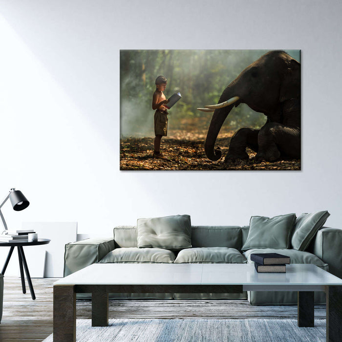 Elephant Bedtime Story Wall Art