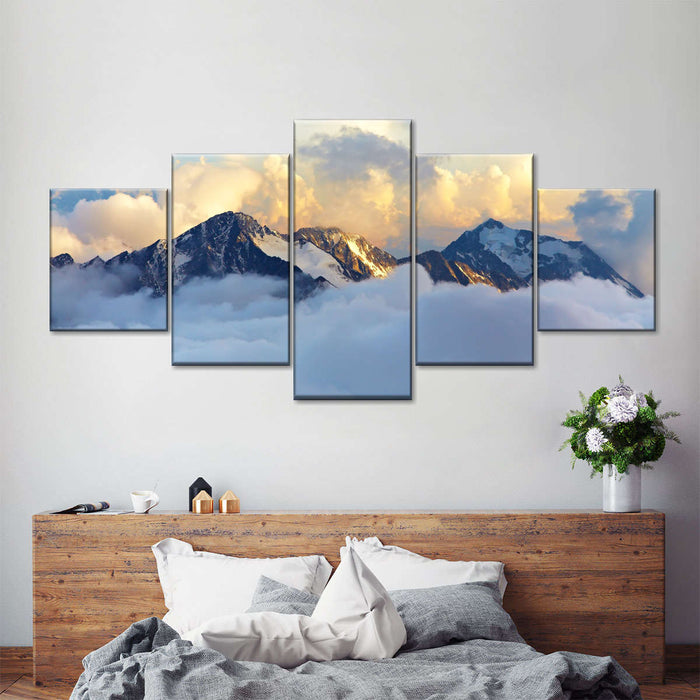 Alpine Snowy Mountains Wall Art