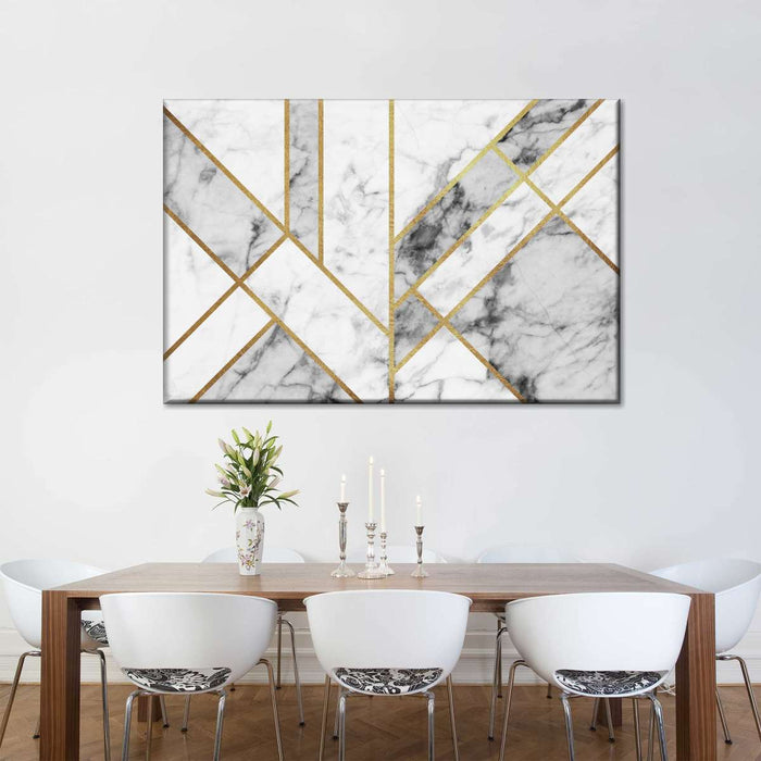 Marble Texture Geometric Abstract Wall Art