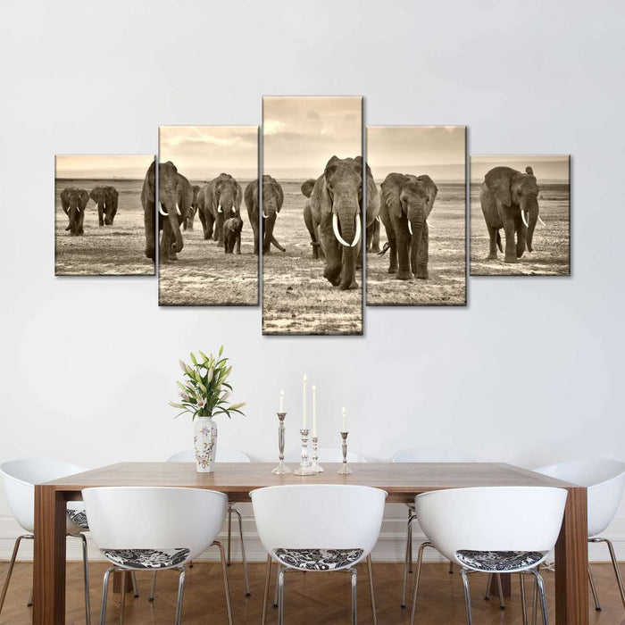 Herd Of Elephants Wall Art