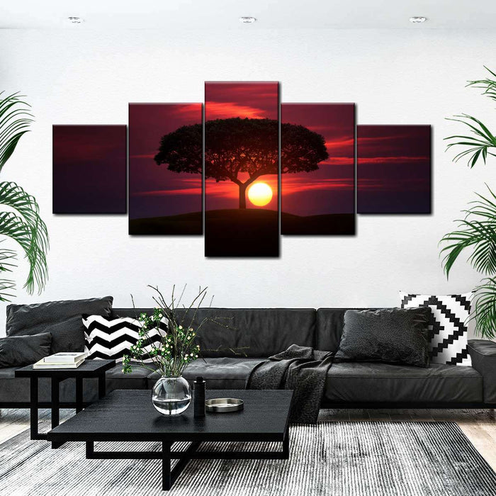 African Sunset Sky Wall Art