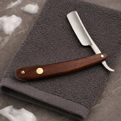 Shave Essentials Medallion Straight Razor Razors & Razor Blades Dark Slate Gray Rosewood,Ebony