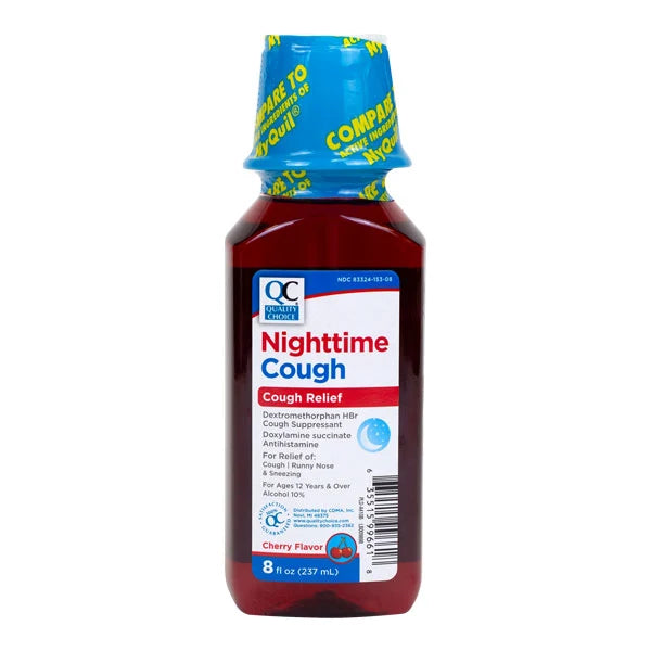 Good Neighbor Pharmacy Good Neighbor Pharmacy Nighttime Cough Relief Liquid – Cherry Flavor – 8 fl oz Medicine & Drugs White Smoke