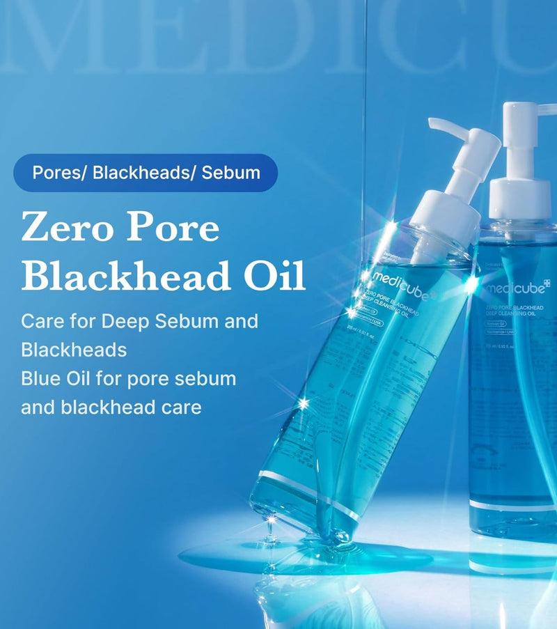AsiaBeautyMall Medicube Zero Pore Blackhead Deep Cleansing Oil Cleansing Oil Cornflower Blue