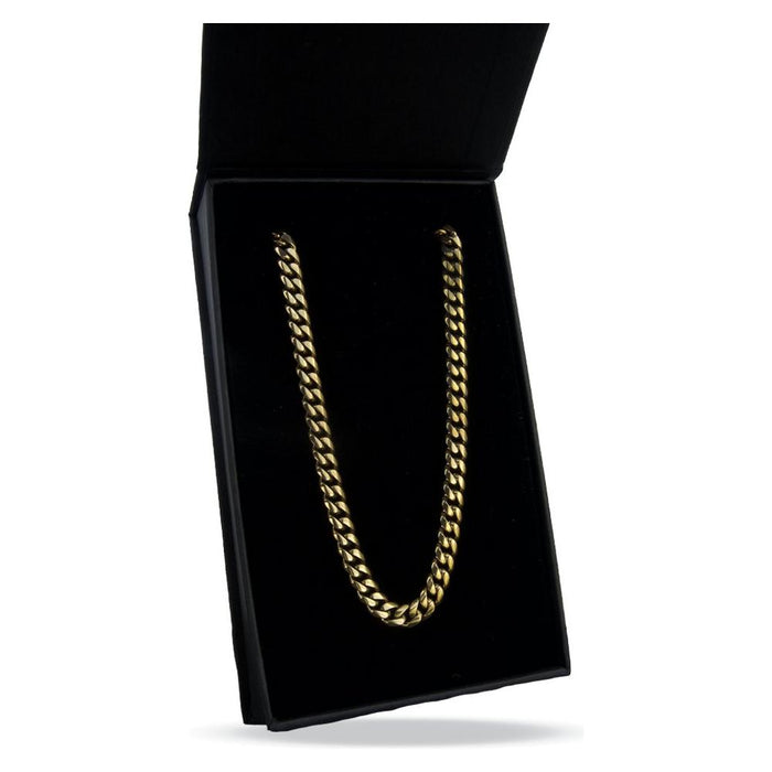 6mm Cuban Link Chain Necklace - 14K Gold Plated Stainless Steel