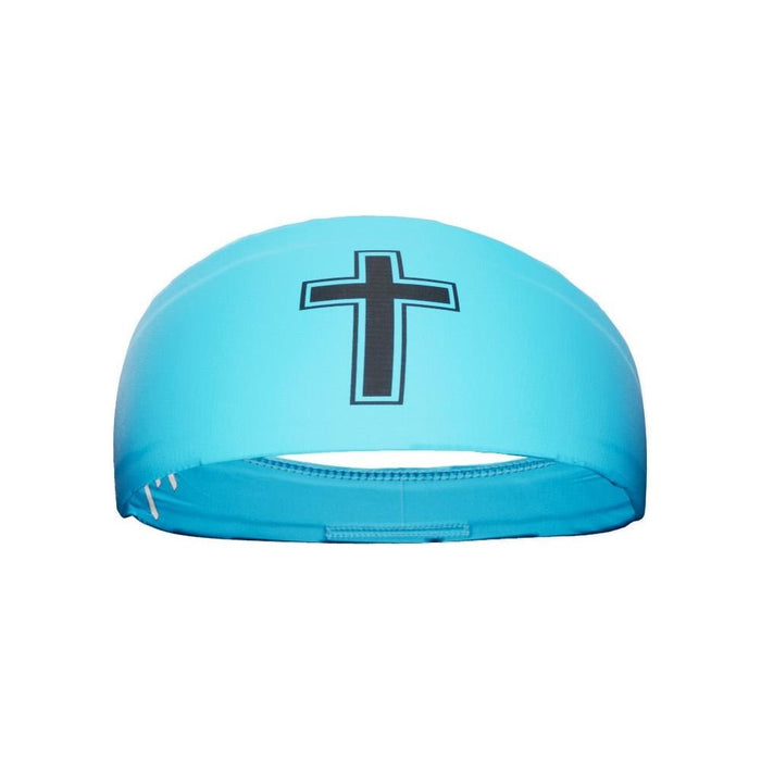 Faith Cross Light Blue Headband