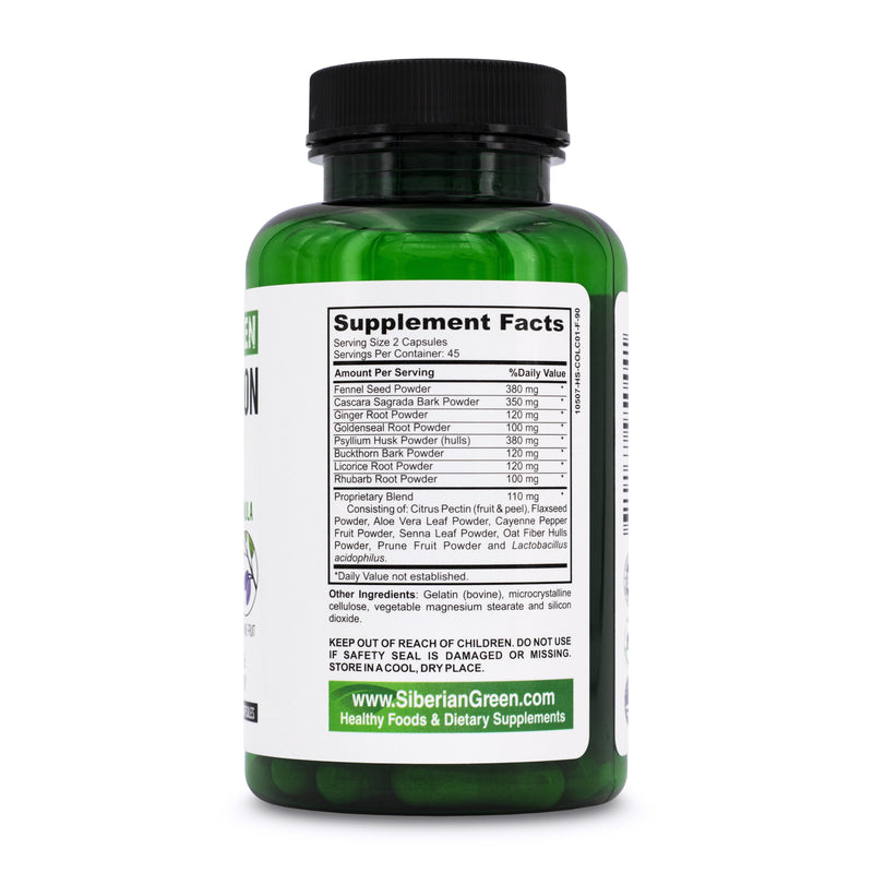SiberianGreen.com Siberian Green Herbal Colon Detox - 90 Capsules Herbs