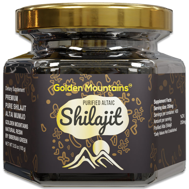 SiberianGreen.com Golden Mountains Shilajit Resin 100g: Pure Altai Mountains Shilajit by Siberian Green Body Wash