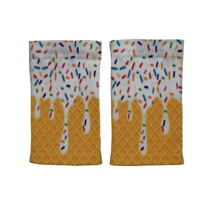 White Ice Cream Wrist Support Sleeves