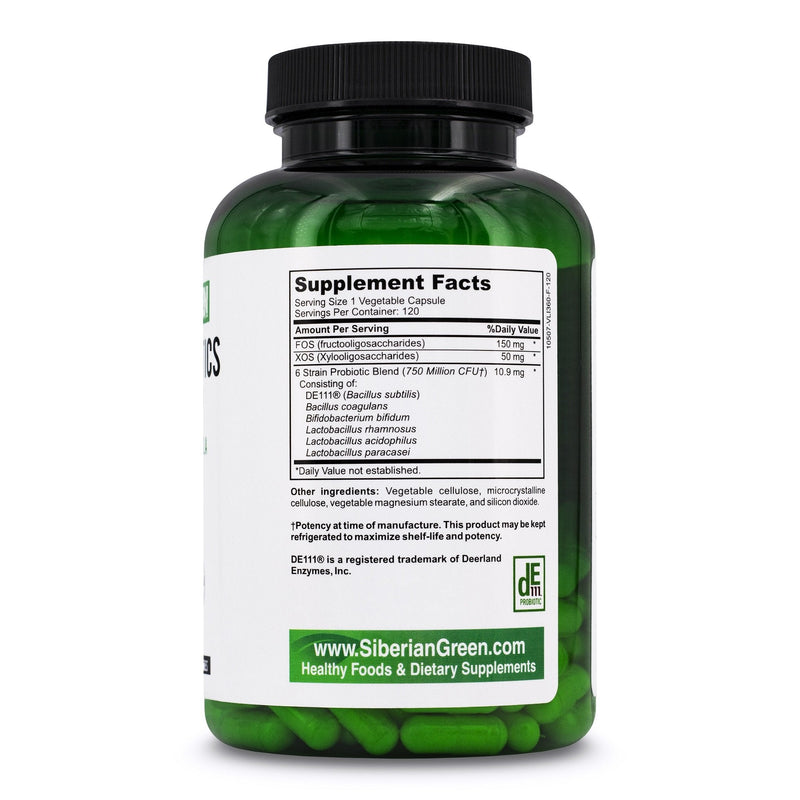 SiberianGreen.com 6 Super Probiotics Siberian Green Bifido & Lacto Acidophilus 120 Caps Herbs