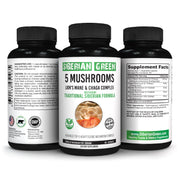 SiberianGreen.com Siberian Green 5 Mushrooms Complex- 60 Vegan Capsules Herbs