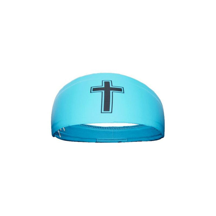 Faith Cross Light Blue Headband