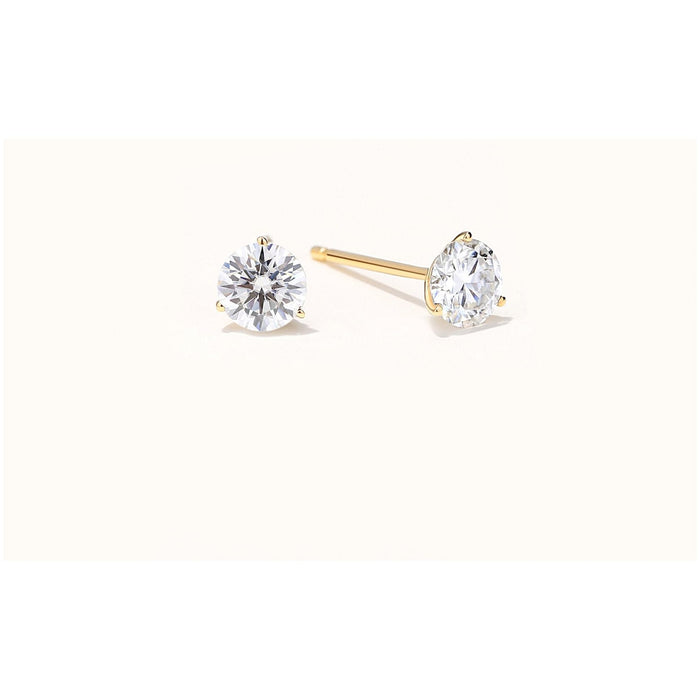 Lavishe Jewelry | 14K Gold GRA-Certified Moissanite Stud Earrings in Gift Box