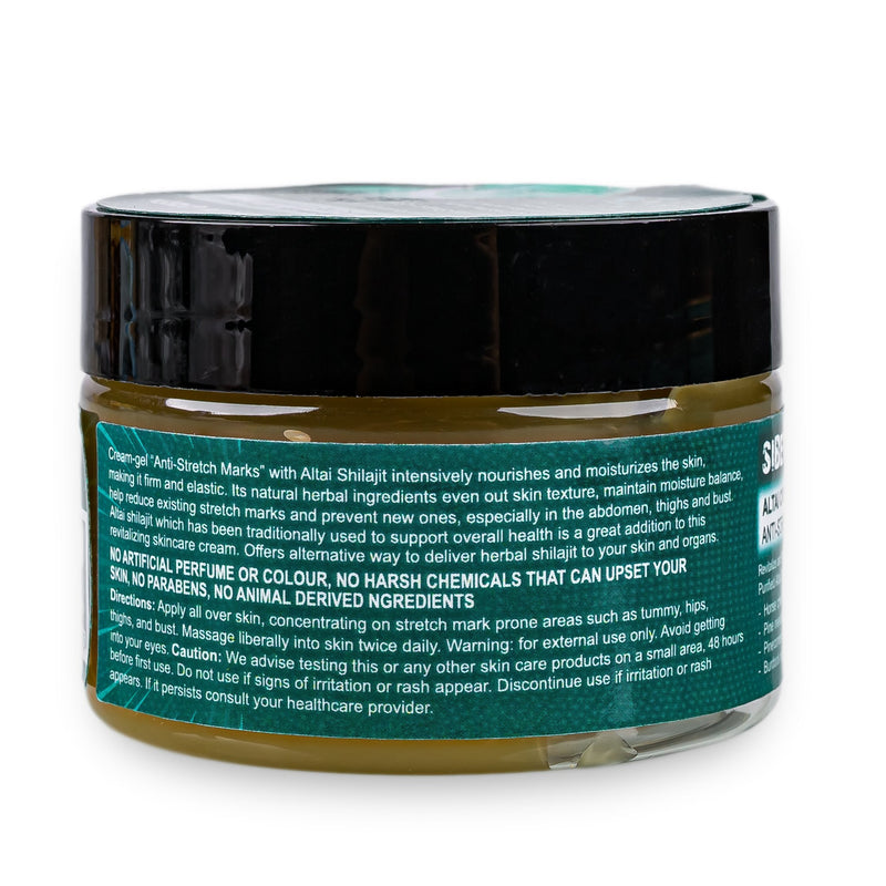 SiberianGreen.com Altai Anti-Stretch Mark Cream with Shilajit & Siberian Herbs – 100ml Massage Oil