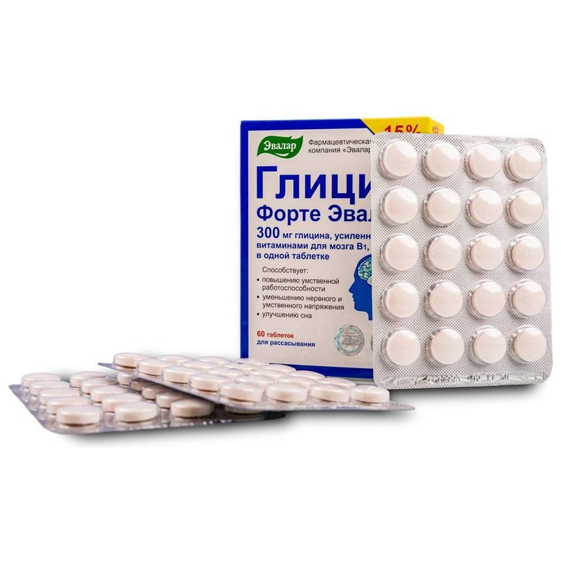 SiberianGreen.com Glycine Forte Evalar 60 Tabs Herbs