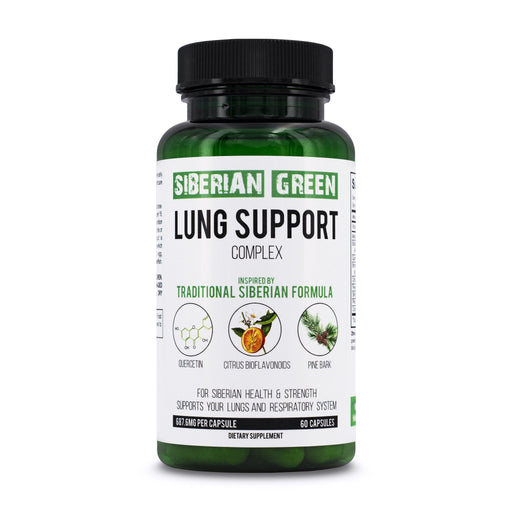 SiberianGreen.com Herbal Lung Support – Quercetin, Pine Bark, Citrus Bioflavonoids | 60 Capsules by Siberian Green Herbs