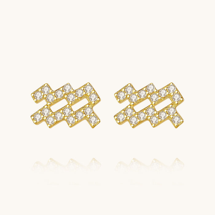 CZ Zodiac Earrings