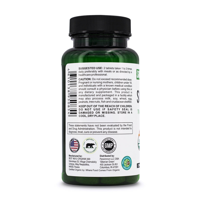 SiberianGreen.com 28 Organic Superfood Tablets – Essential Greens, Fruits & Veggies Herbs