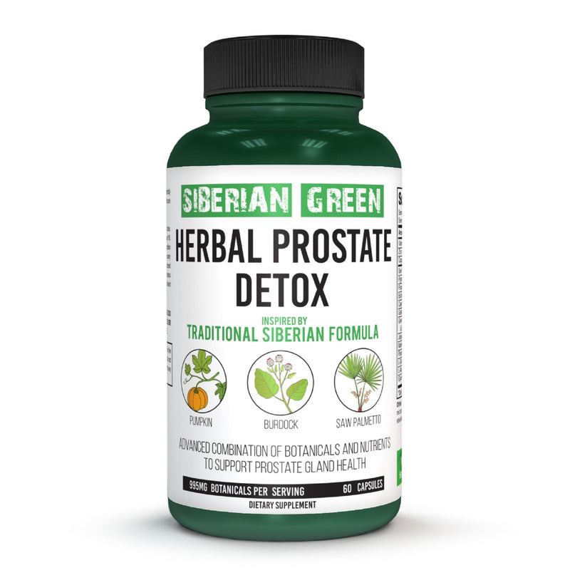 SiberianGreen.com Herbal Prostate Detox Siberian Green 60 Caps – Saw Palmetto Burdock Pumpkin Herbs