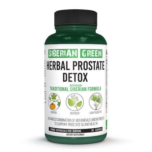 SiberianGreen.com Herbal Prostate Detox Siberian Green 60 Caps – Saw Palmetto Burdock Pumpkin Herbs