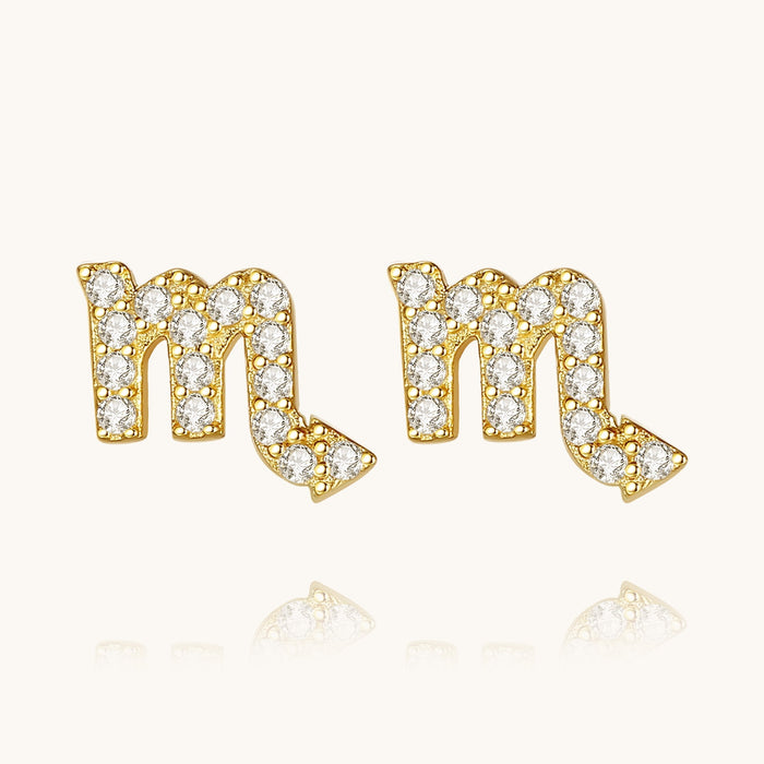 CZ Zodiac Earrings