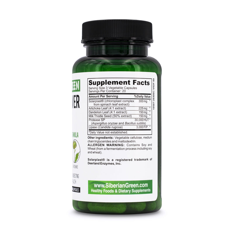 SiberianGreen.com Herbal Liver Detox – Milk Thistle & Artichoke Capsules Herbs