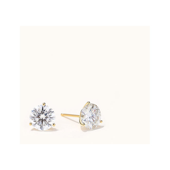 Lavishe Jewelry | 14K Gold GRA-Certified Moissanite Stud Earrings in Gift Box