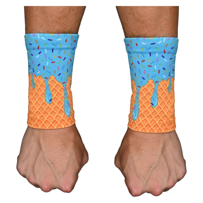 Blue Ice Cream Wrist Support Sleeves