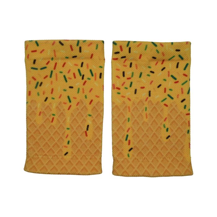 Yellow Ice Cream Wrist Support Sleeves