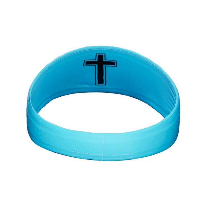 Faith Cross Light Blue Headband