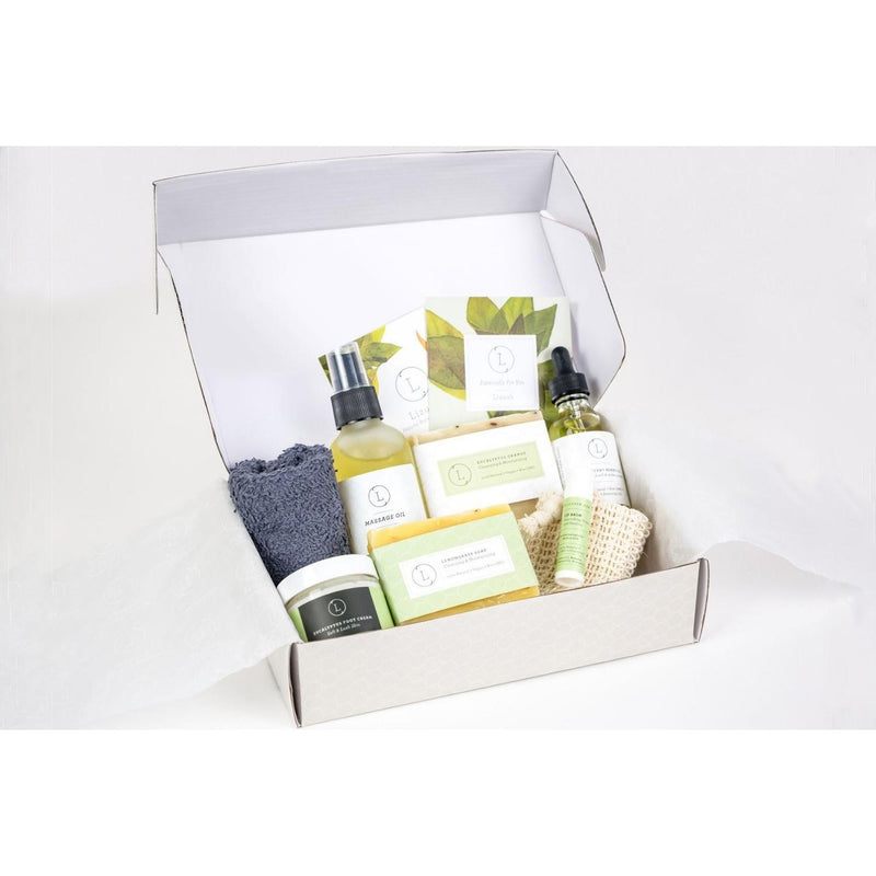 Lizush Father's Day Gift -Fresh earthy Natural skincare set, Eucalyptus Men Grooming kit Skincare set for him