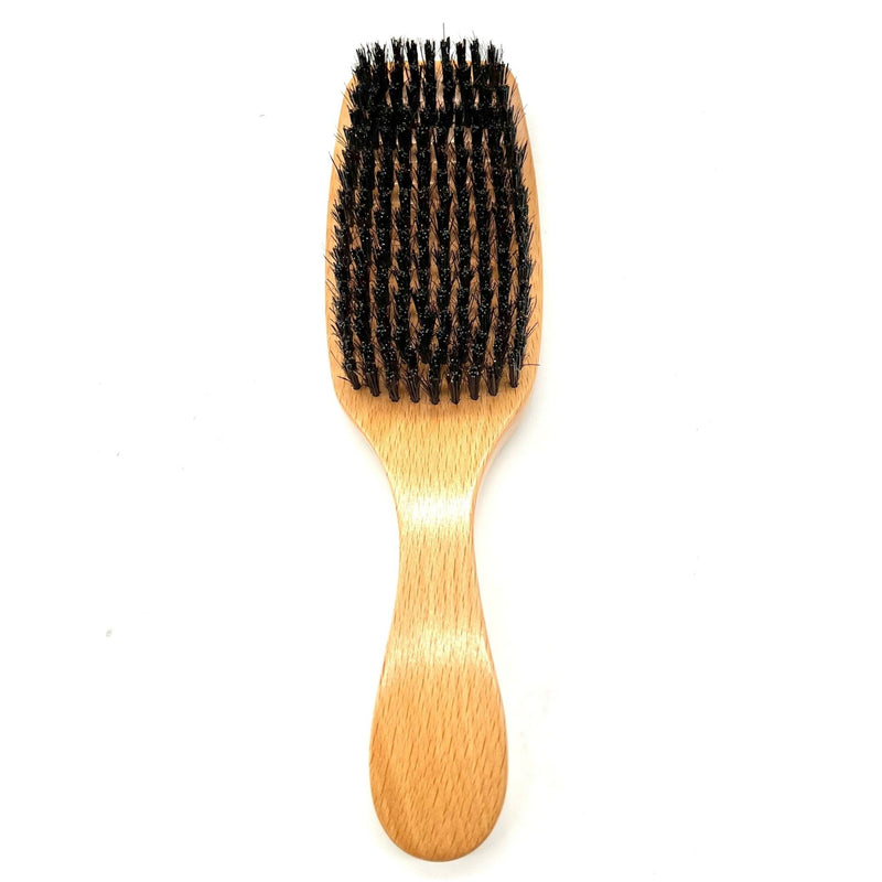 VIP Extensions MEN'S WOOD GROOMING WAVE BRUSH MEDIUM HARD NATURAL 3PC PVC Health & Beauty