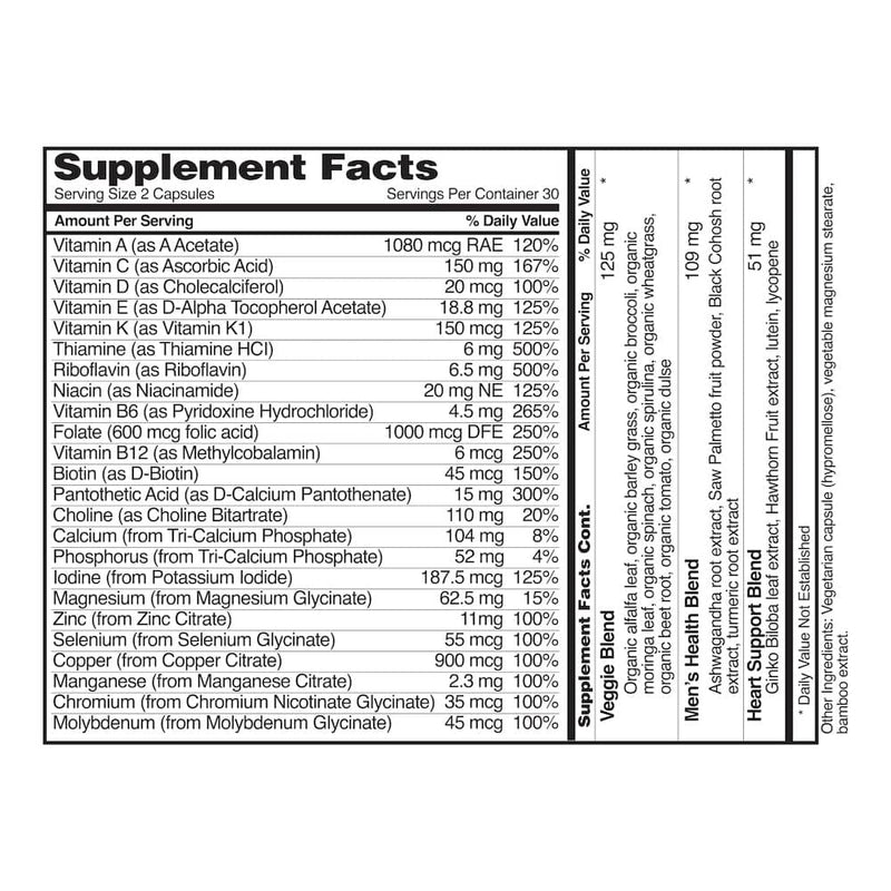 Snap Supplements Daily Multivitamin for Men