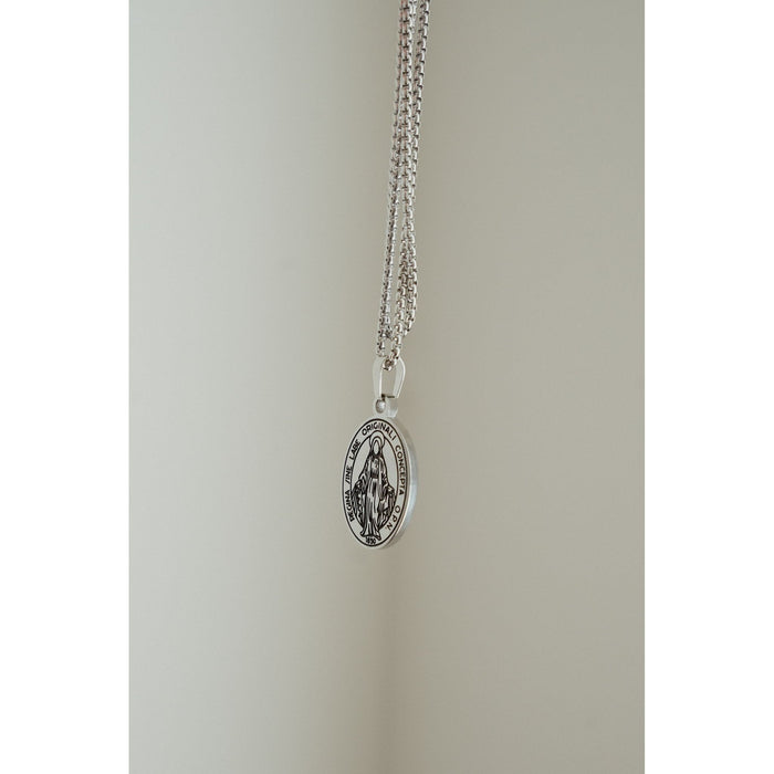 Silver Miraculous Medal for Men